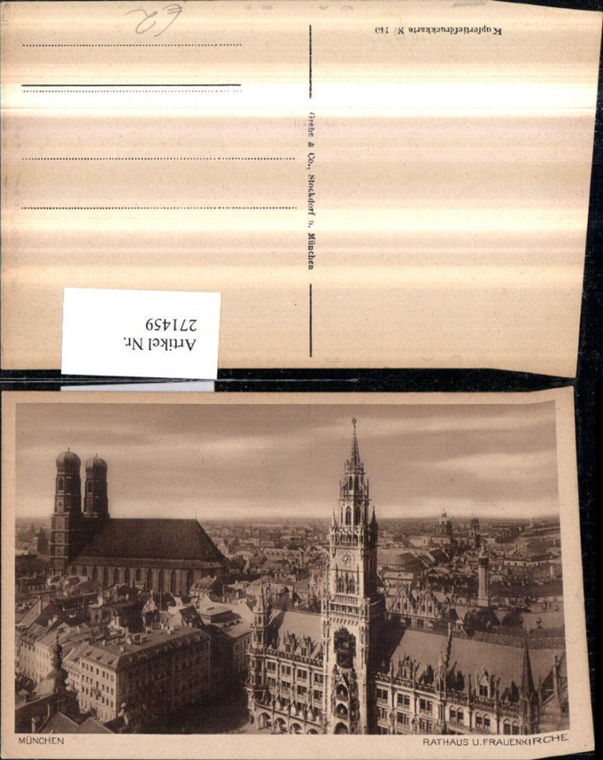 271459,München Totale Rathaus u. Frauenkirche Kirche