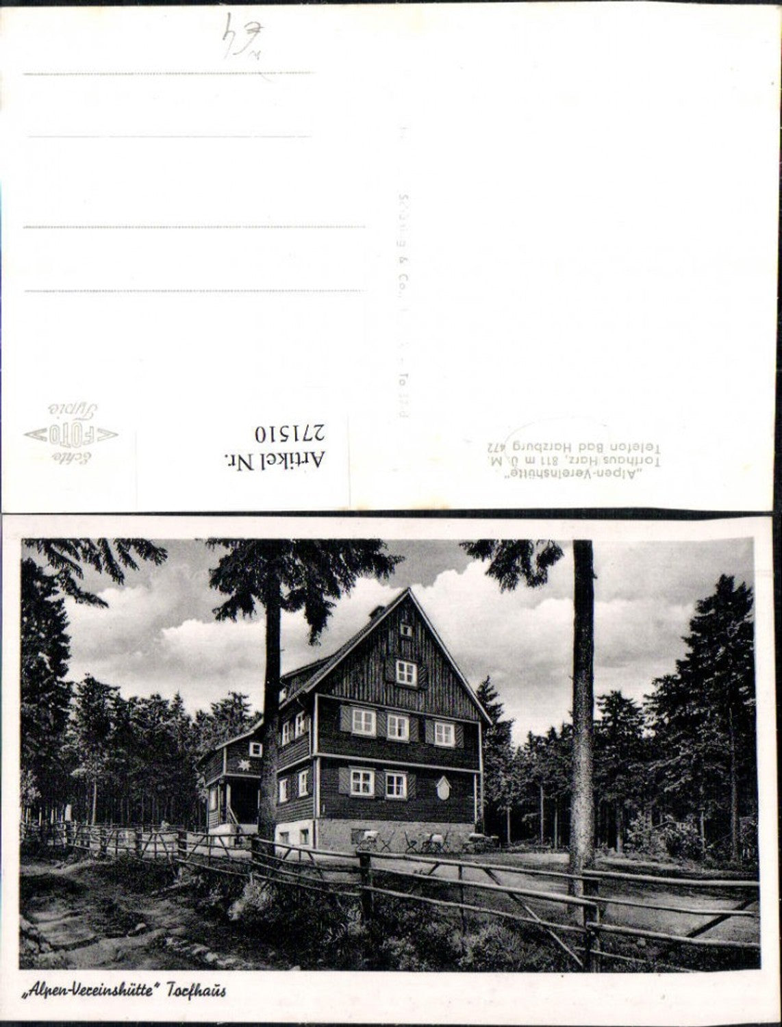 271510,Alpen-Vereinshütte Torfhaus Harz b. Bad Harzburg