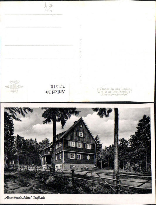 271510,Alpen-Vereinshütte Torfhaus Harz b. Bad Harzburg