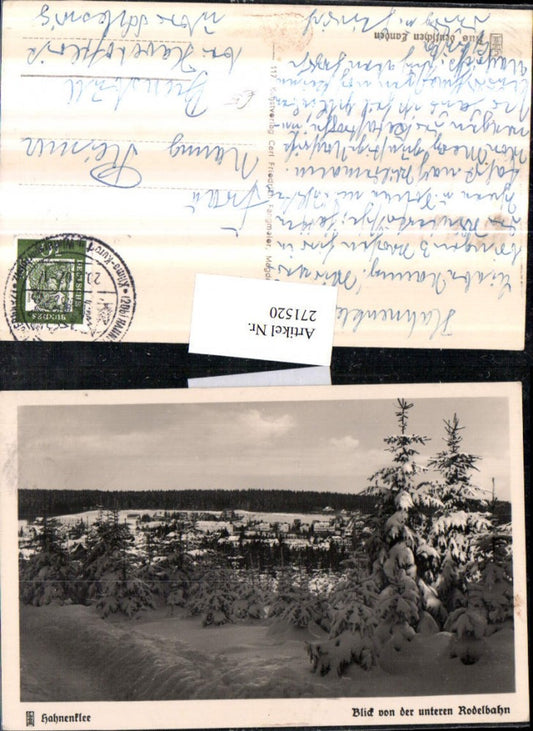 271520,Hahnenklee Teilansicht Blick von d. Unteren Rodelbahn Winterbild