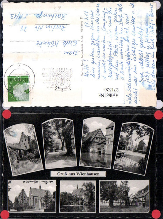 271526,Gruß aus Wienhausen Kirche Partien Straßenansicht Mehrbildkarte