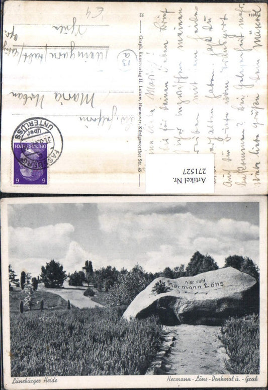 271527,Lüneburger Heide Hermann-Löns-Denkmal u. Grab