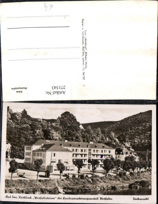 271543,Bad Ems Kurklinik Westfalenheim d. Landesversicherungsanstalt Westfalen