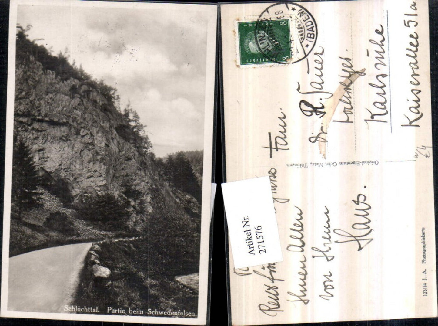 271576,Schlüchttal Partie b. Schwedenfelsen Felsen b. Grafenhausen