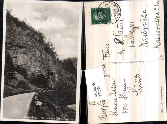 271576, Schlüchttal area near Schwedenfelsen rocks near Grafenhausen