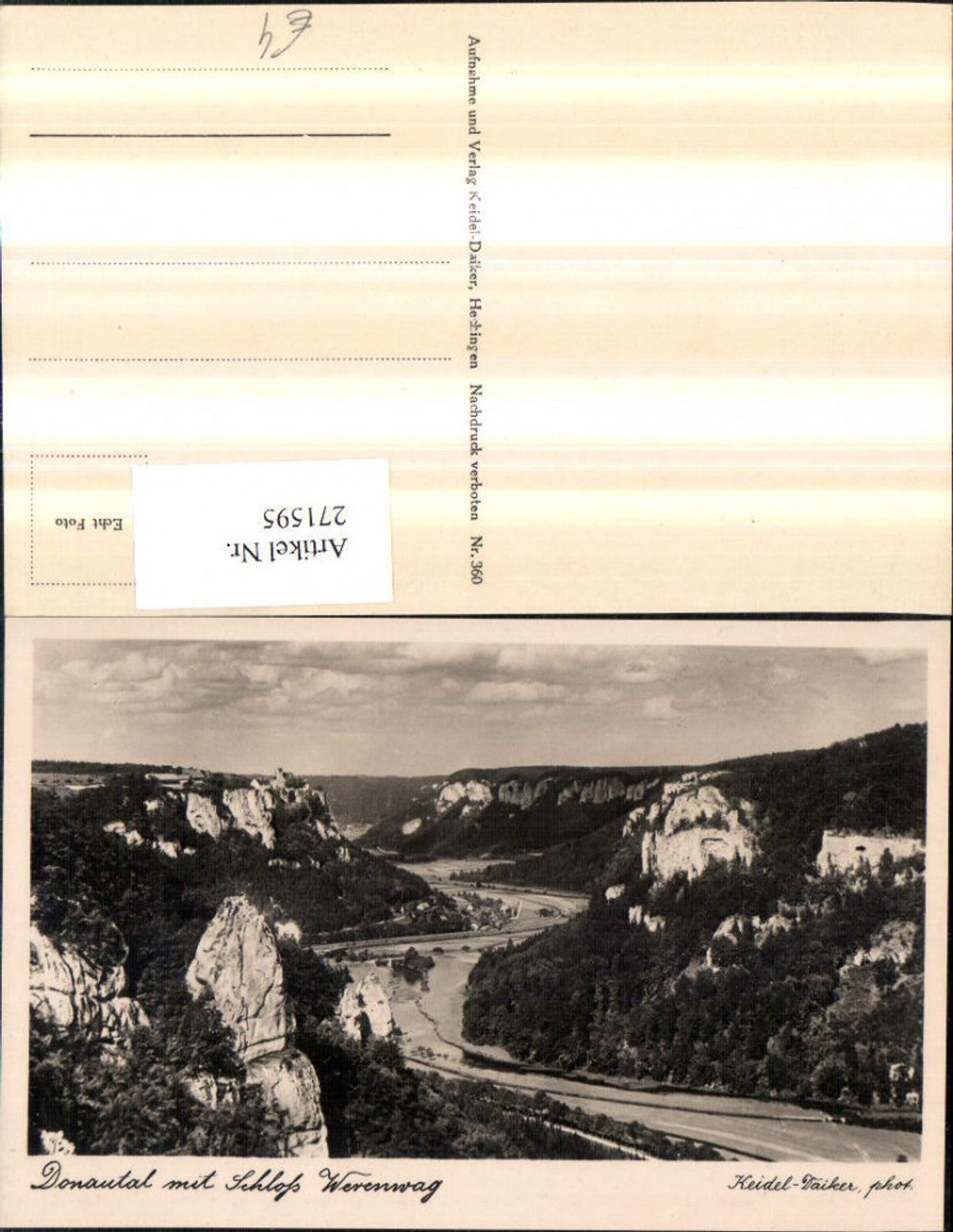 271595,Donautal m. Schloss Werenwag b. Beuron