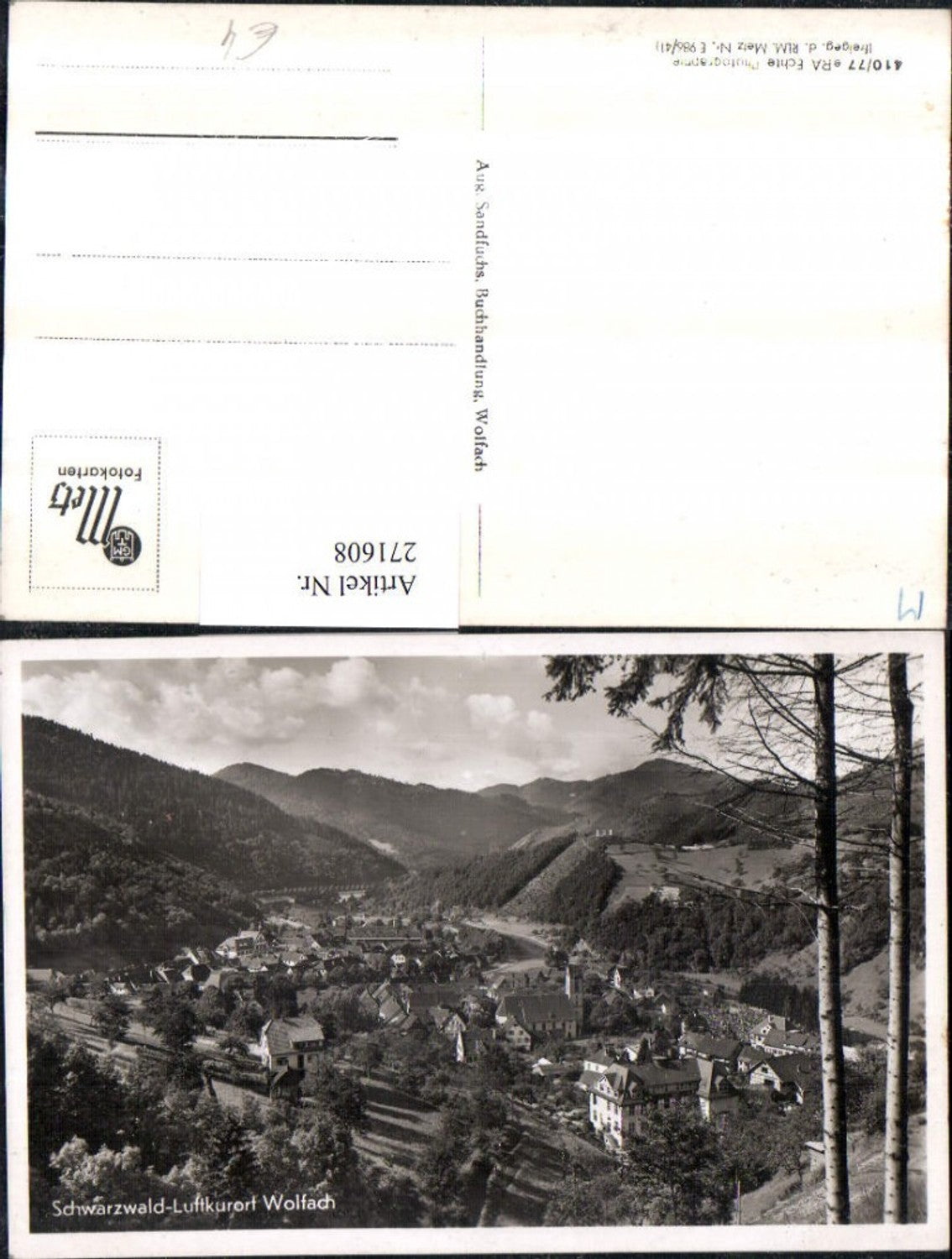 271608,Schwarzwald Wolfach Totale Bergkulisse