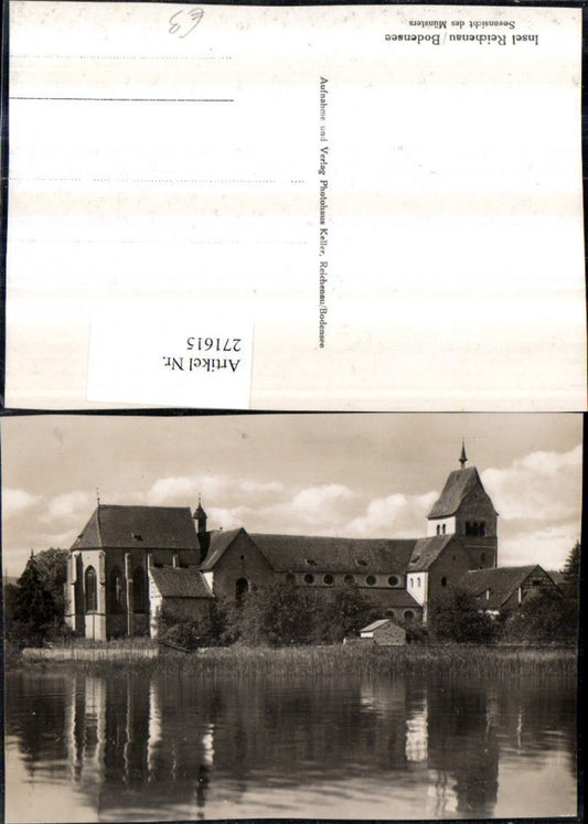 271615, Reichenau Island in Lake Constance, lake view of the Minster Church