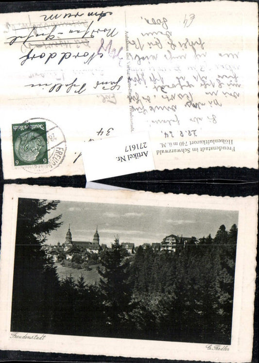 271617, Freudenstadt in the Black Forest, partial view