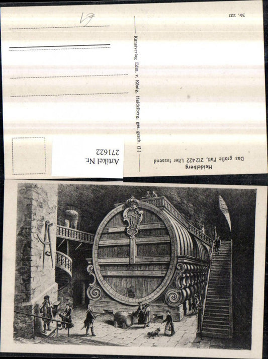 271622, Heidelberg The Great Barrel pub Edmund v. König 222