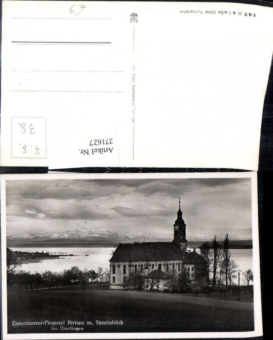 271627, Cistercian Priory Birnau with view of Säntis near Überlingen mountain scenery