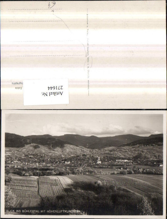 271644, View into the Bühlertal valley, Bühl, total mountain scenery