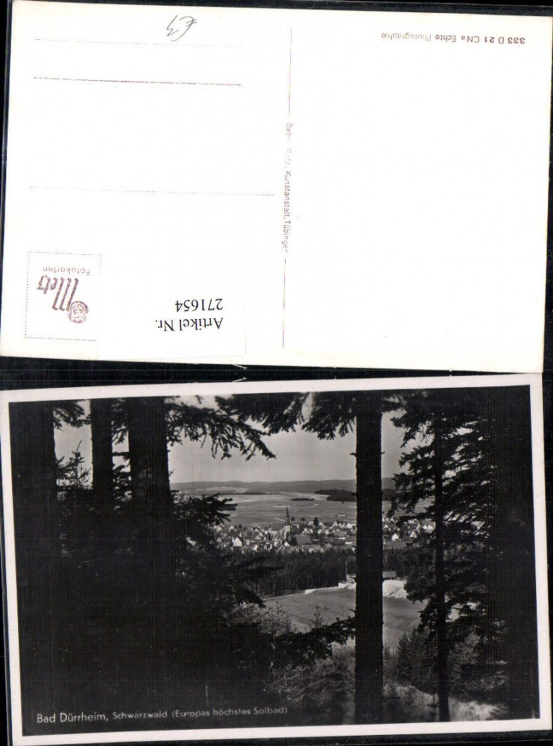 271654,Blick auf Bad Dürrheim im Schwarzwald Totale