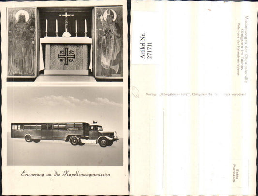 271711,Königstein im Taunus Erinnerung an d. Kapellenwagenmission Missionswagen d. Ostpriesterhilfe