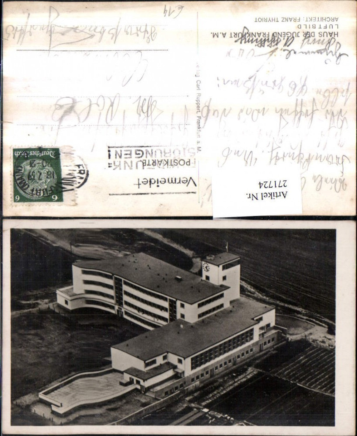 271724,Frankfurt am Main Haus der Jugend Fliegeraufnahme