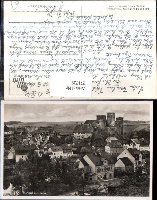 271729,Runkel an d. Lahn Totale m. Burg