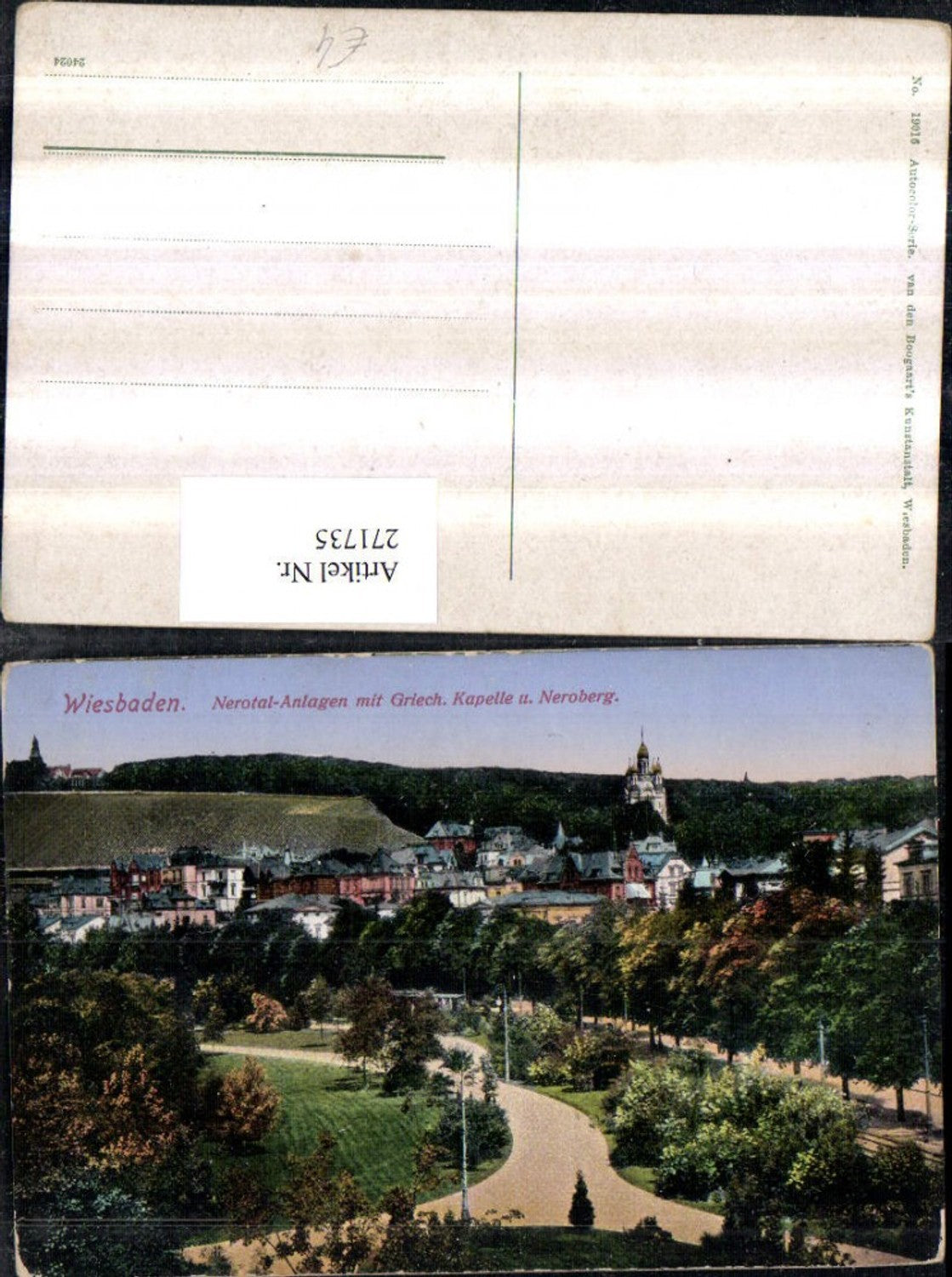 271735,Wiesbaden Nerotal-Anlagen m. Griechische Kapelle u. Neroberg