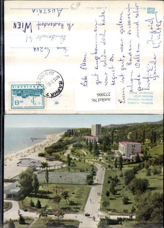 272006,Bulgarien Warna Bapha Varna Goldener Sand Promenade Tennisplatz Strand