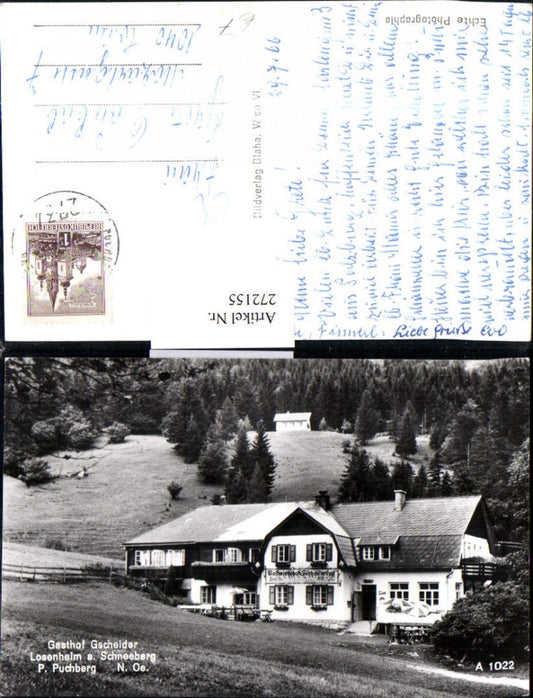 272155,Losenheim am Schneeberg b. Puchberg Gasthof Gscheider