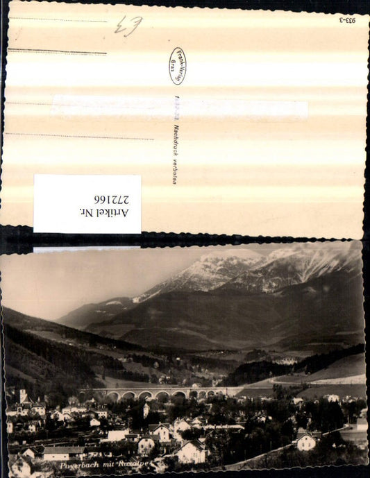 272166,Payerbach Totale m. Raxalpe Bergkulisse Viadukt