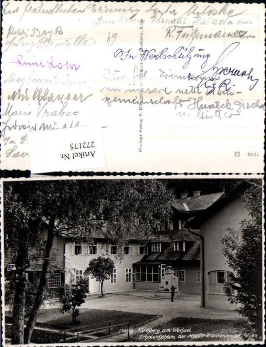 272175,Kirchberg am Wechsel Erholungsheim d. Meisterkrankenkasse
