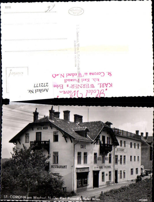 272177,St. Corona am Wechsel Karl Puzandls Hotel Wien