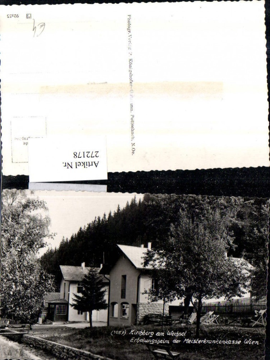 272178,Kirchberg am Wechsel Erholungsheim der Meisterkrankenkasse