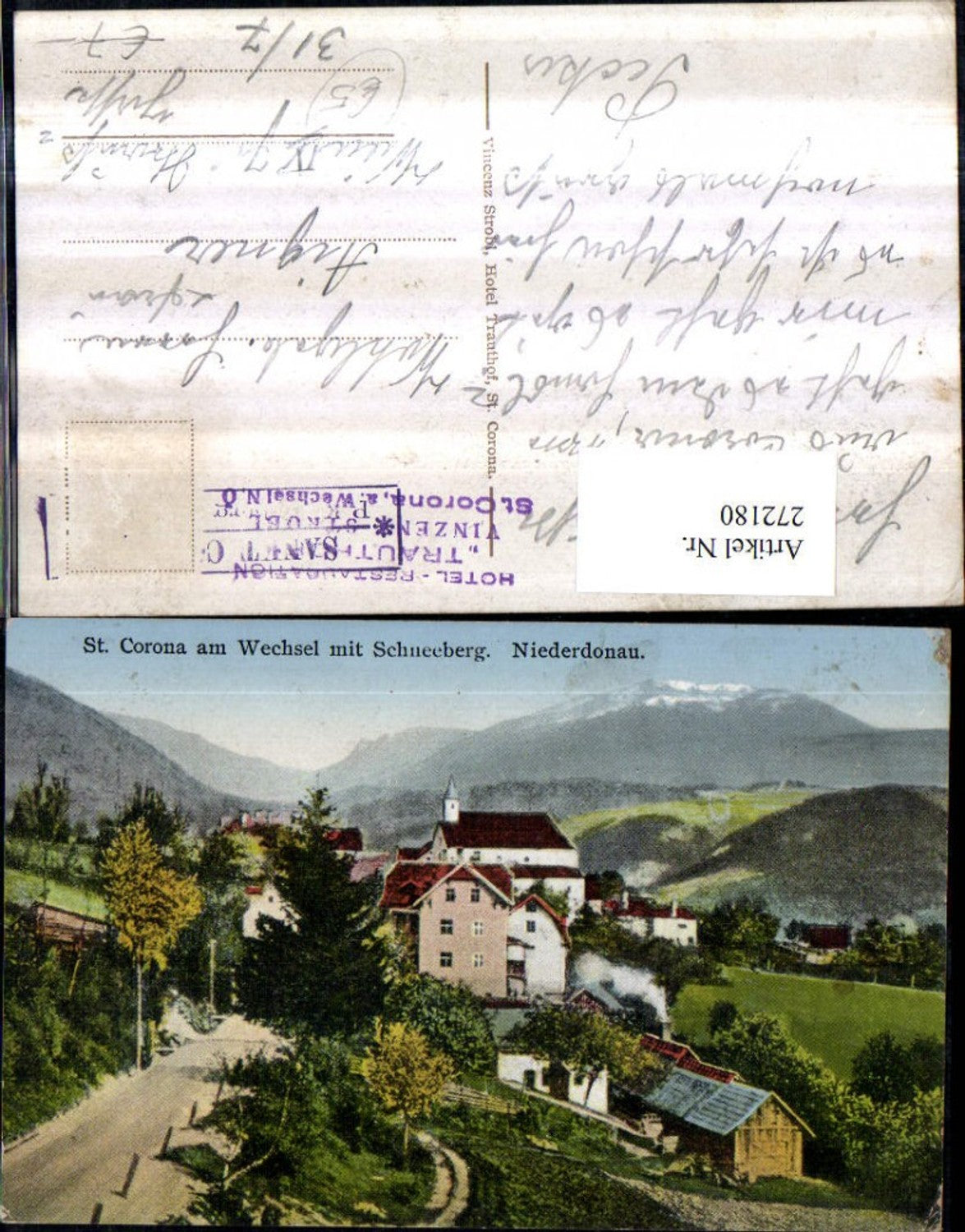 272180,St. Corona am Wechsel Totale m. Schneeberg