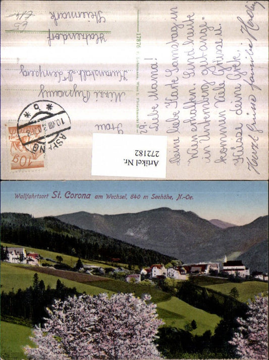 272182,St. Corona am Wechsel Totale Bergkulisse