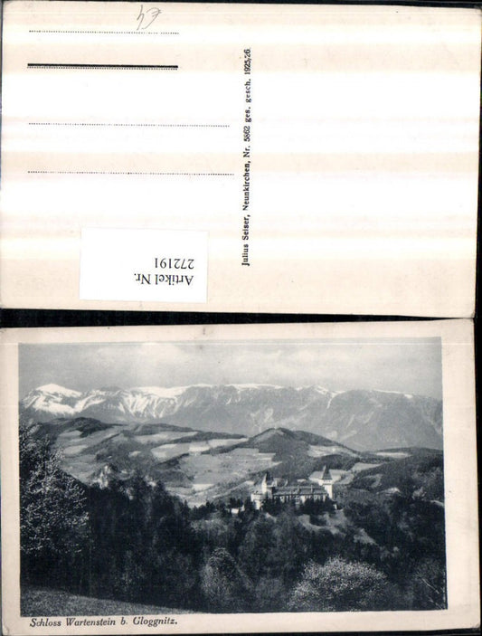 272191,Schloss Wartenstein b. Gloggnitz Bergkulisse