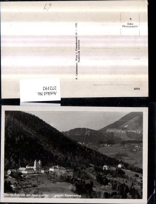 272192,Maria Schutz am Semmering Totale geg. Semmering Hotel Panhans