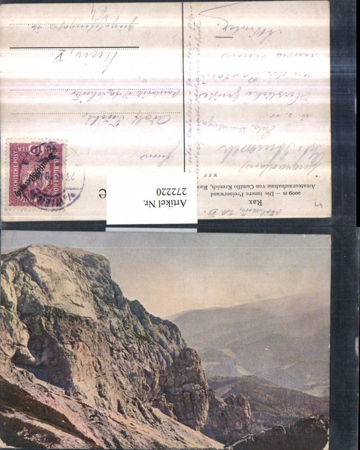 272220,Rax Die innere Preinerwand Bergkulisse b. Reichenau