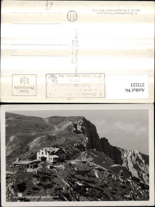 272223,Rax Habsburghaus m. Gamseck Bergkulisse b. Reichenau