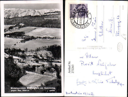 272263,Breitenstein am Semmering Totale geg. Rax Bergkulisse Winterbild