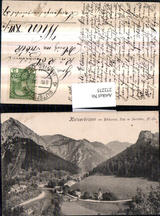 272275,Kaiserbrunn im Höllental Totale Bergkulisse