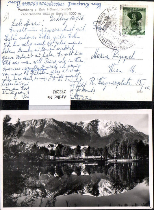 272293,Puchberg am Schneeberg Teich Bergkulisse