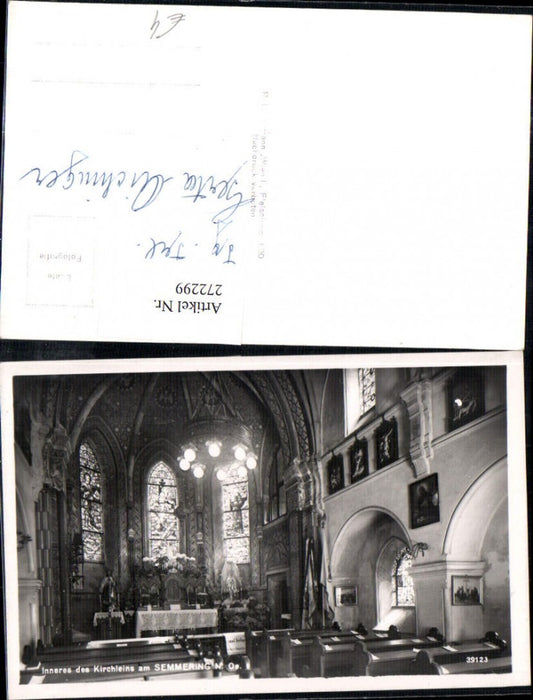 272299,Semmering Kirche Innenansicht