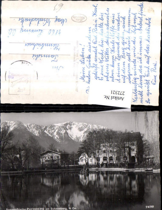 272321,Puchberg am Schneeberg Teich Bergkulisse