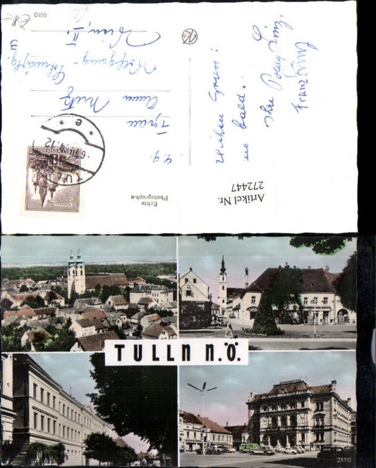 272447,Tulln Totale Hauptplatz Gebäude Kirche Mehrbildkarte