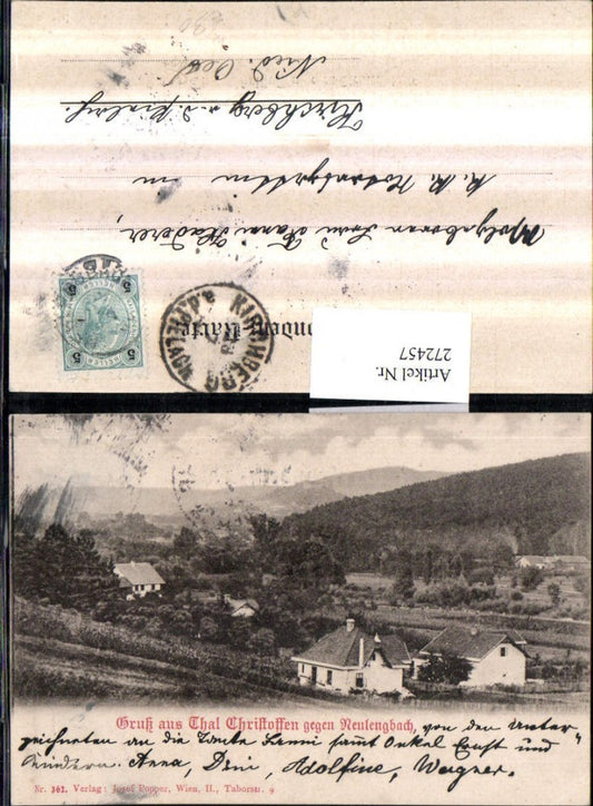 272457,Gruß aus Thal Christoffen Christophen geg. Neulengbach
