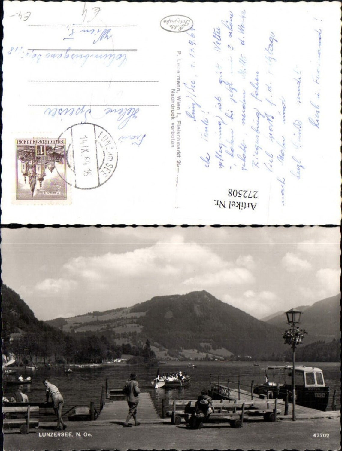 272508,Lunzersee b. Lunz am See Stege Motorboot Boot Neptun