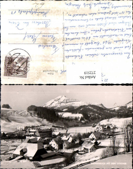 272519,Wienerbruck Totale m. d. Ötscher Bergkulisse Winterbild