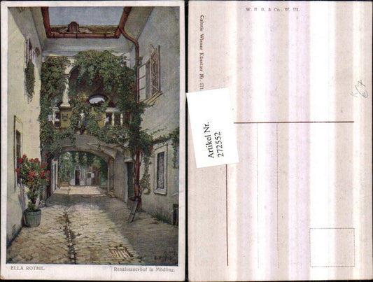 272552,Künstler AK Ella Rothe Renaissancehof in Mödling Motiv
