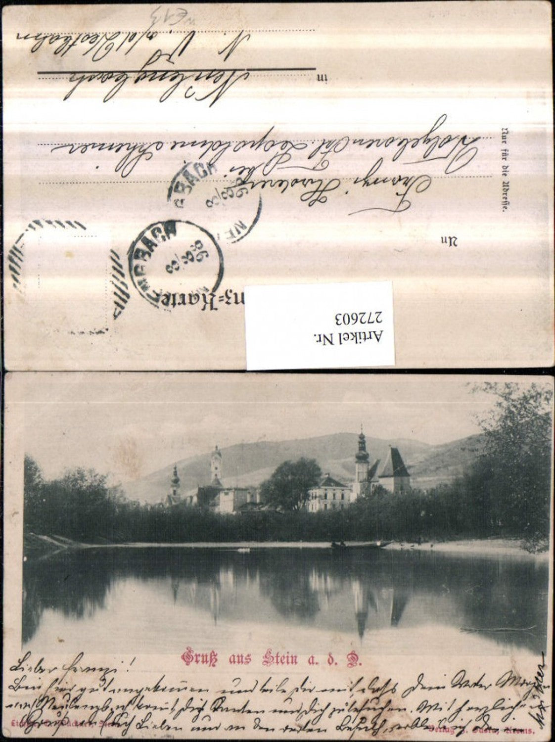 272603,Gruß aus Stein an d. Donau Teilansicht