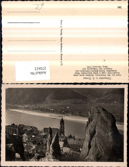 272612,Dürnstein an d. Donau Totale m. Nadelfelsen