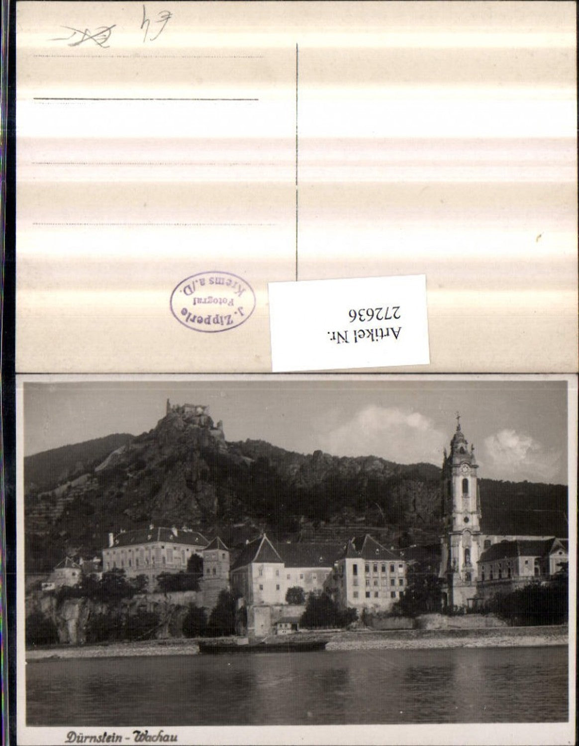 272636,Dürnstein in d. Wachau Teilansicht Kirche m. Ruine