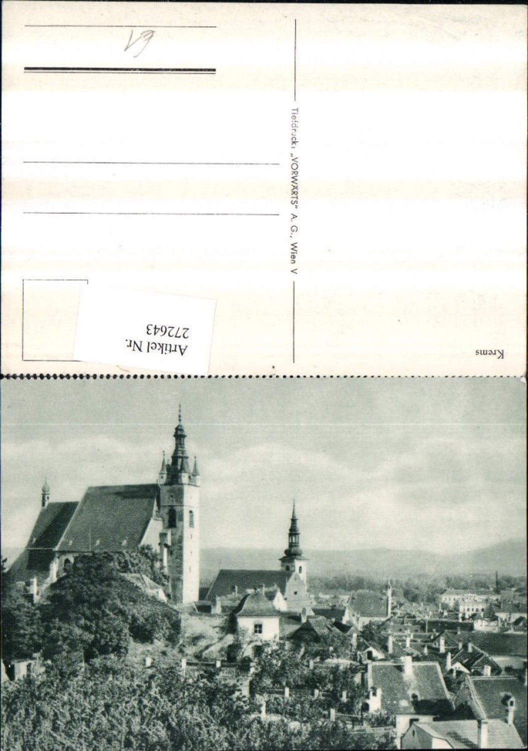 272643,Krems an d. Donau Teilansicht Kirchen