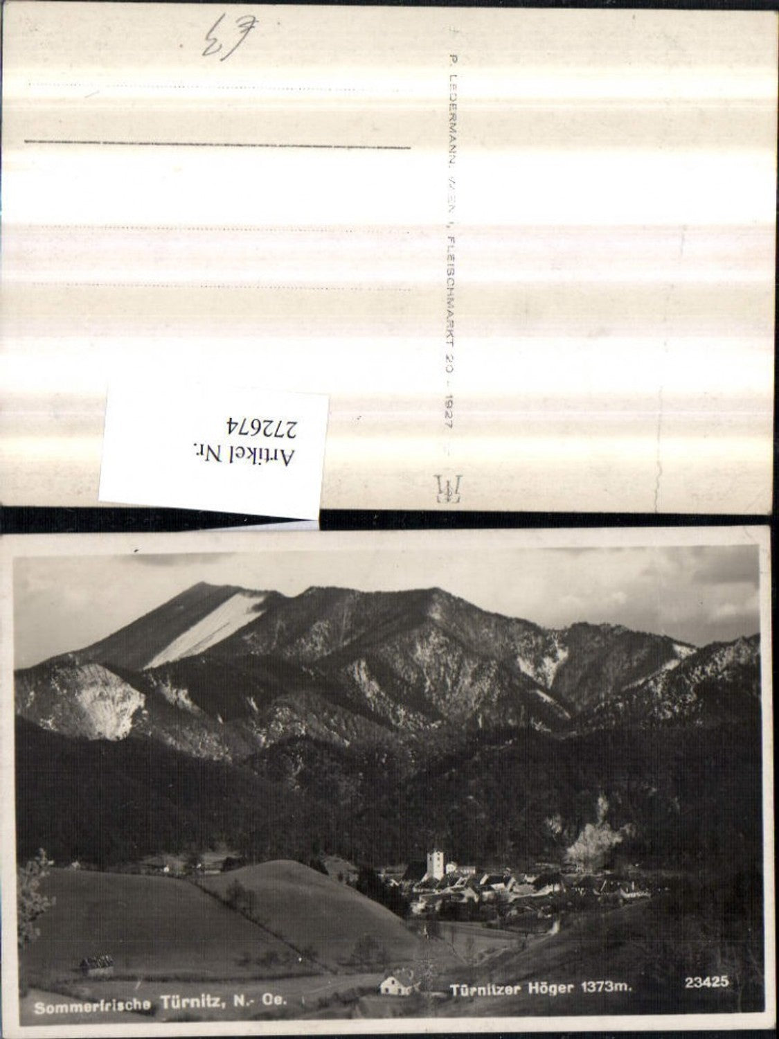 272674,Türnitz Totale m. Türnitzer Höger Bergkulisse