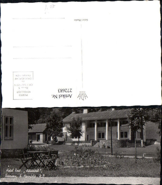 272683,Ramsau b. Hainfeld Hotel Restaurant Adamtal pub Foto Hubmann