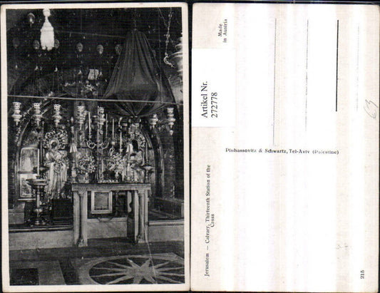 272778,Israel Jerusalem Calvary Thirteenth Station of the Cross Kreuzweg Station